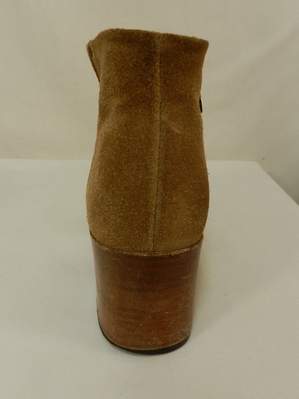 Alberto Fermani suede ankle zip boots booties w/ heel Italy Size Sz 37.5 US 7.5 - Picture 8 of 13
